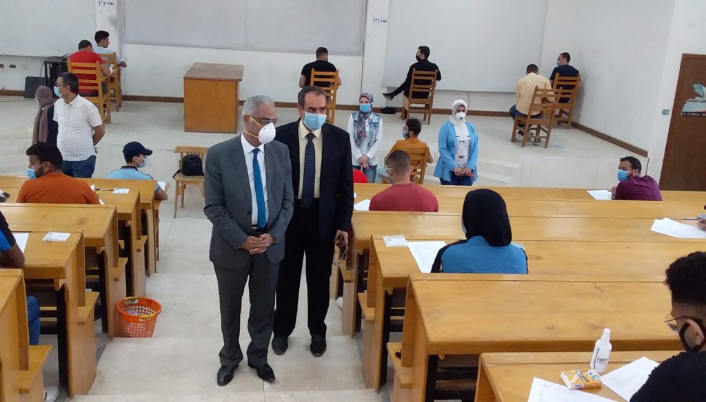 For the second day, the President of Port Said University continues and reassures that his children will receive students in the final years exams in the Faculties of Arts and Specific Education and the English Language Division of the College of Commerce